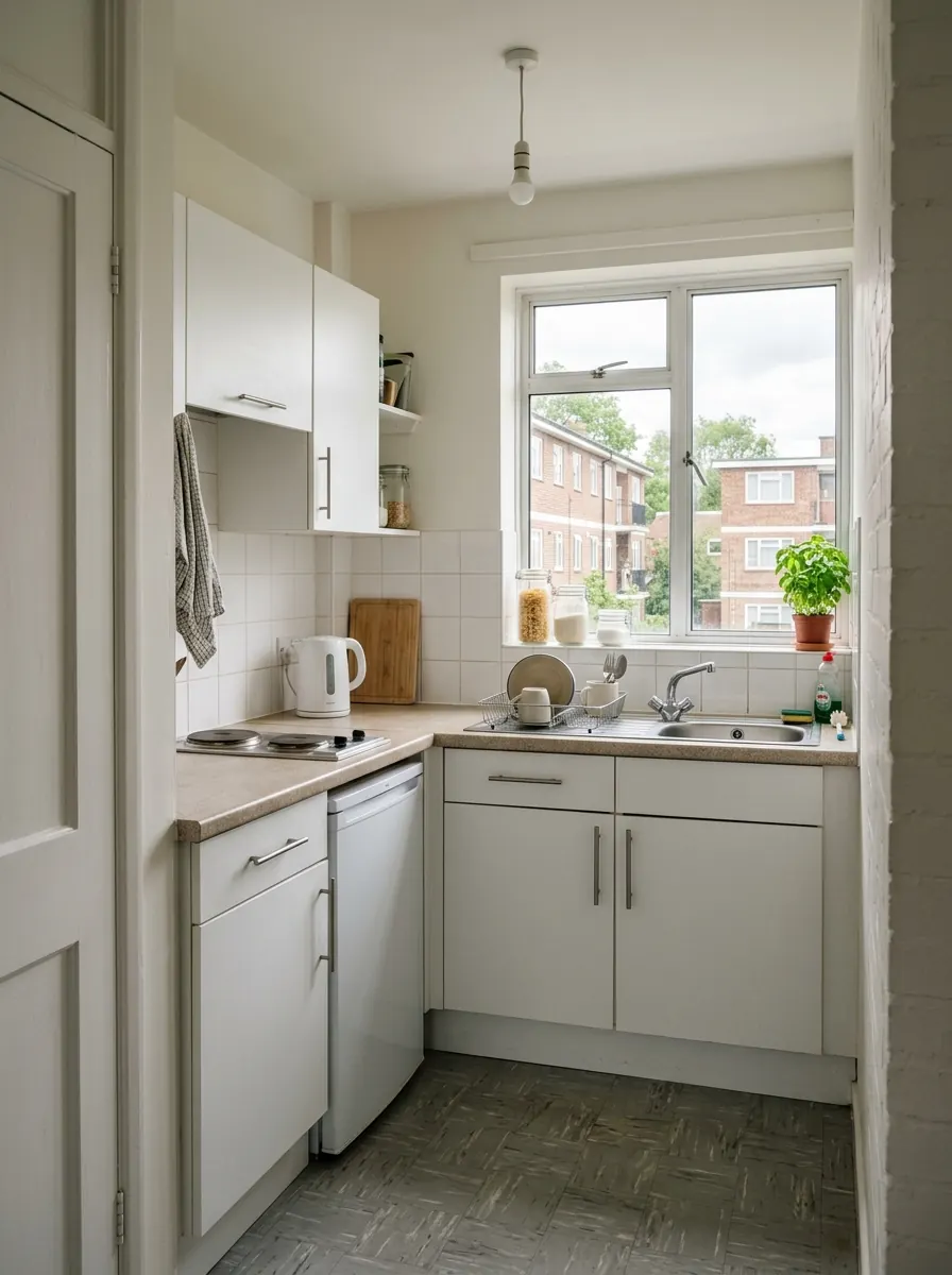 Compacte keuken in een naoorlogse portiekflat